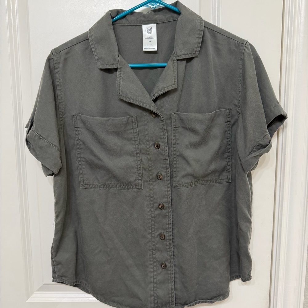 Elegant Charcoal Button-Down Shirt